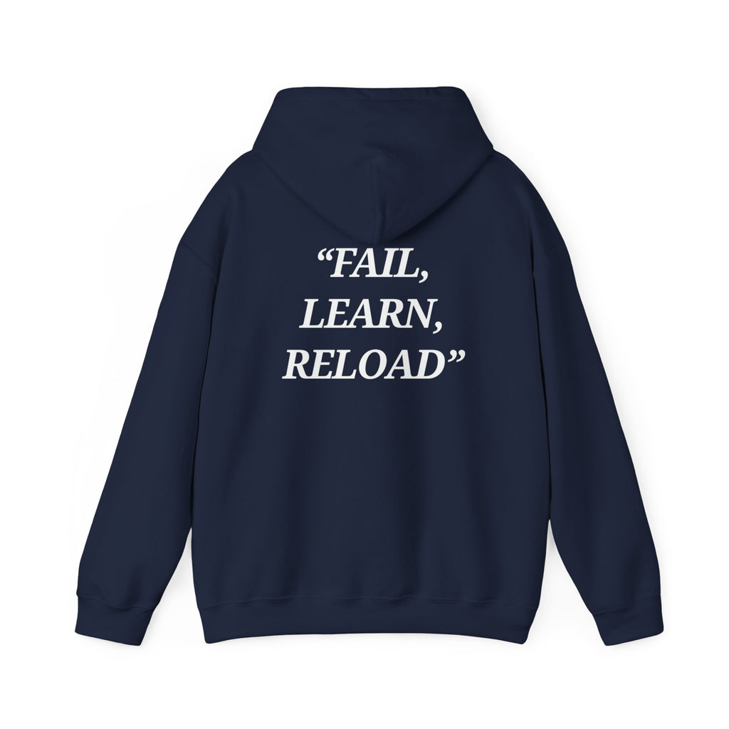 "Fail, Learn, Reload" - Motivational Hoodie With Pocket