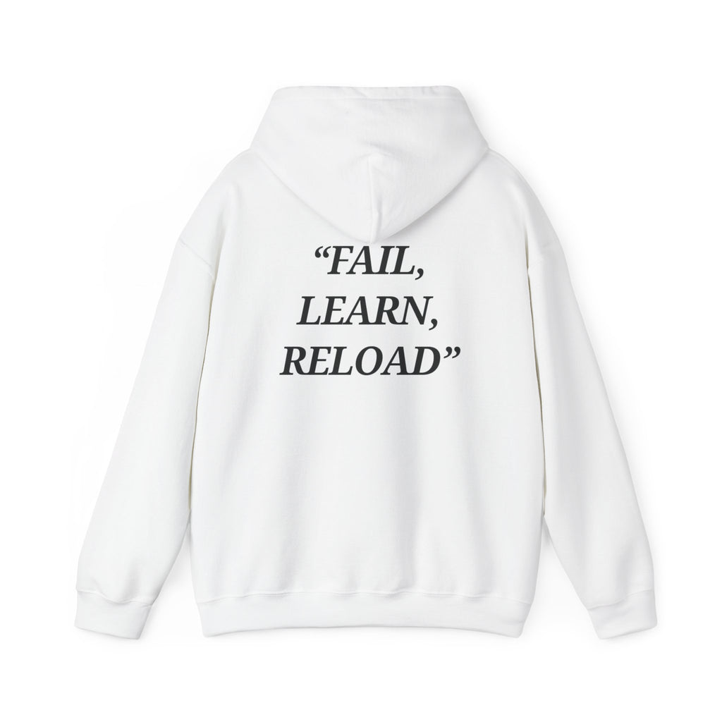"Fail, Learn, Reload" - Motivational Hoodie With Pocket