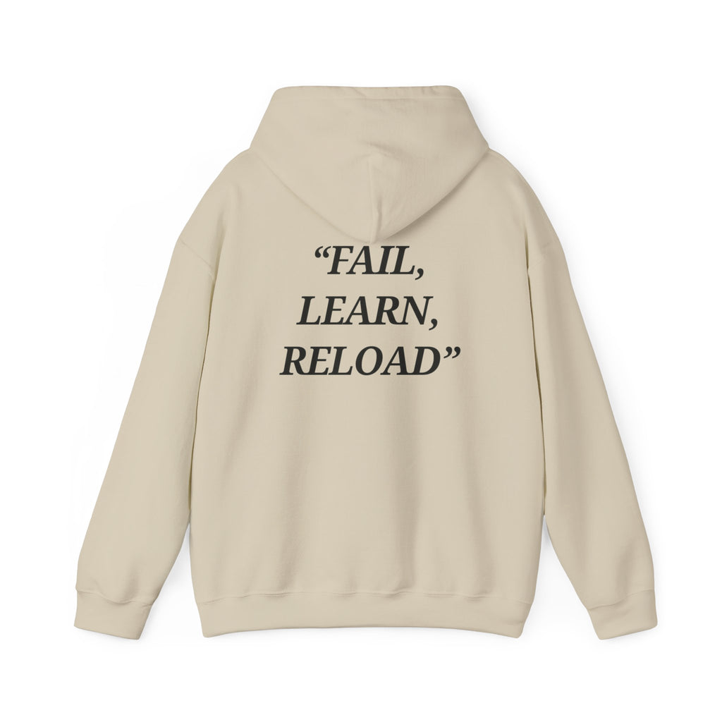 "Fail, Learn, Reload" - Motivational Hoodie With Pocket