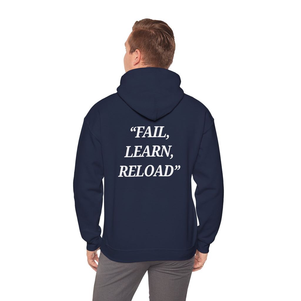 "Fail, Learn, Reload" - Motivational Hoodie With Pocket