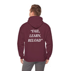 "Fail, Learn, Reload" - Motivational Hoodie With Pocket