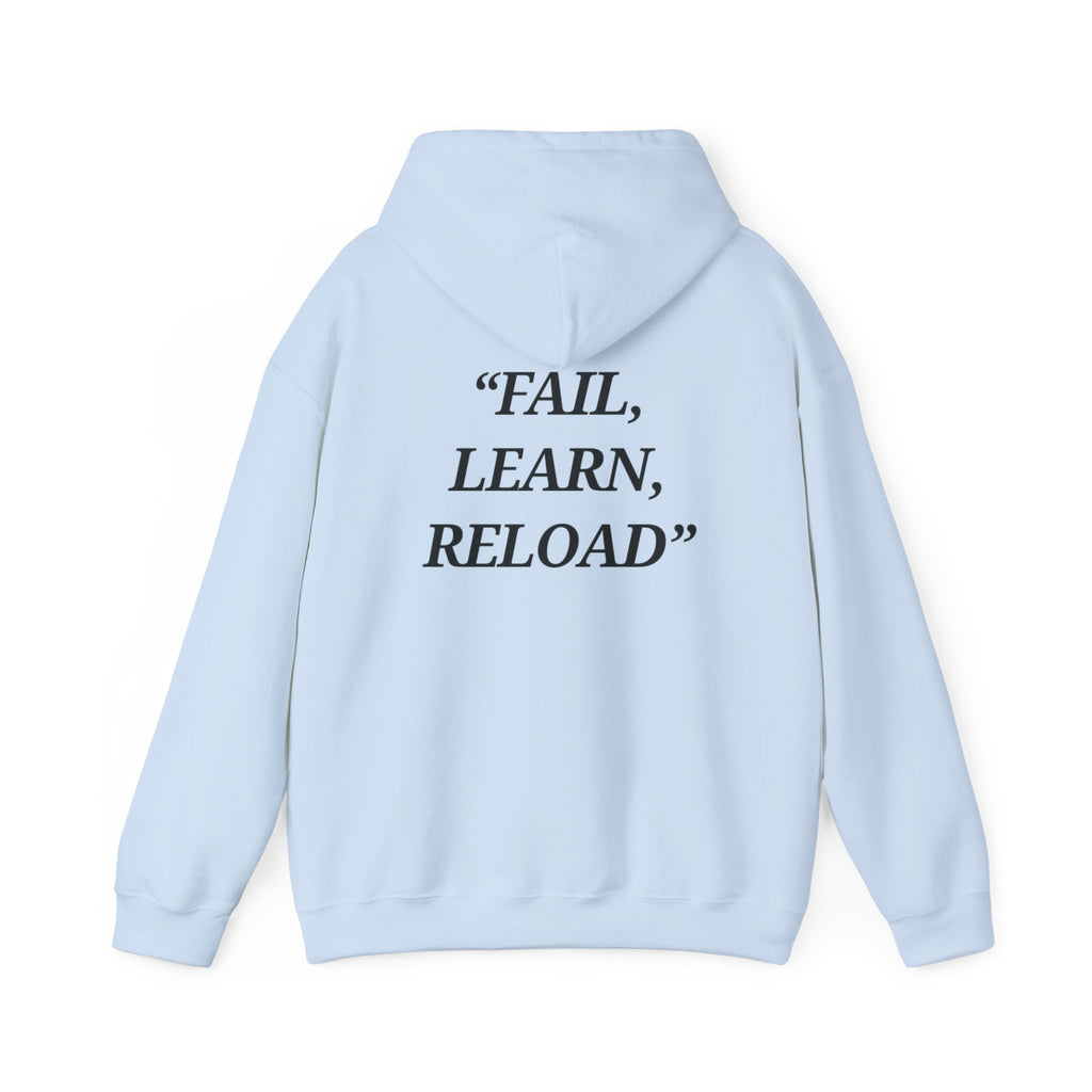 "Fail, Learn, Reload" - Motivational Hoodie With Pocket