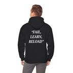 "Fail, Learn, Reload" - Motivational Hoodie With Pocket